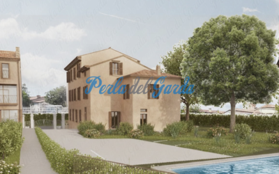 520. Castelnuovo d/G. Trilocale con giardino, garage e piscina comune